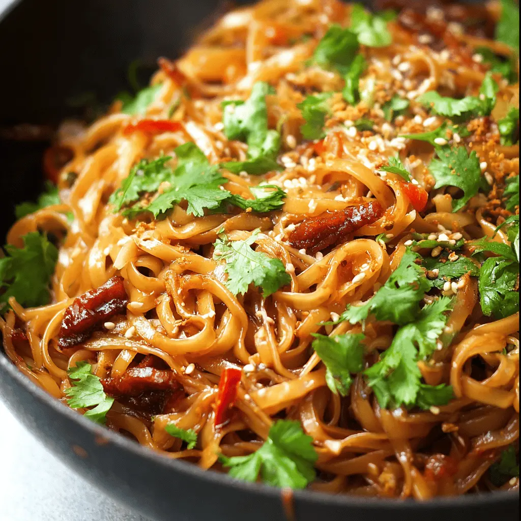 20-Minute Sweet & Spicy Noodles with Turkey Bacon Delight