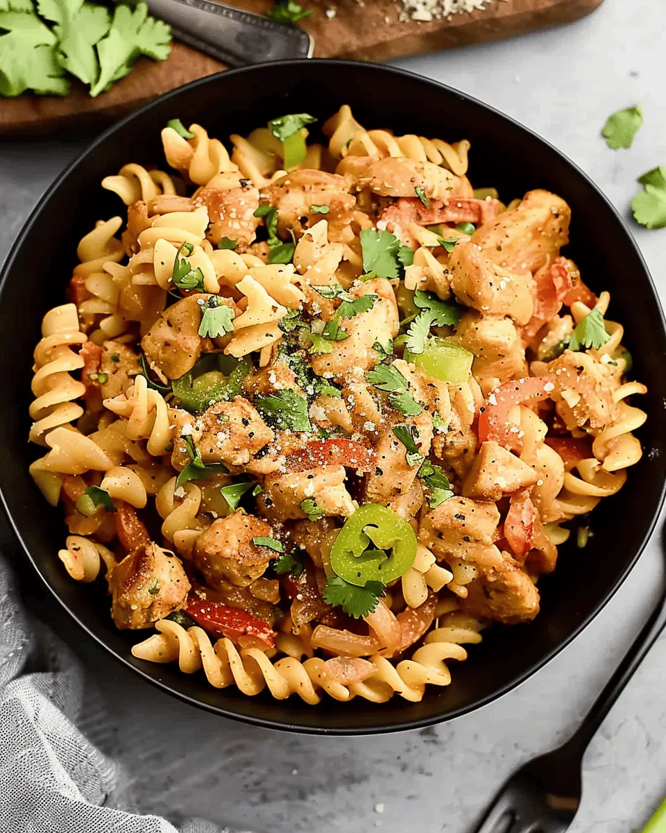 Creamy Chicken Fajita Pasta: A Quick and Indulgent Dinner Delight