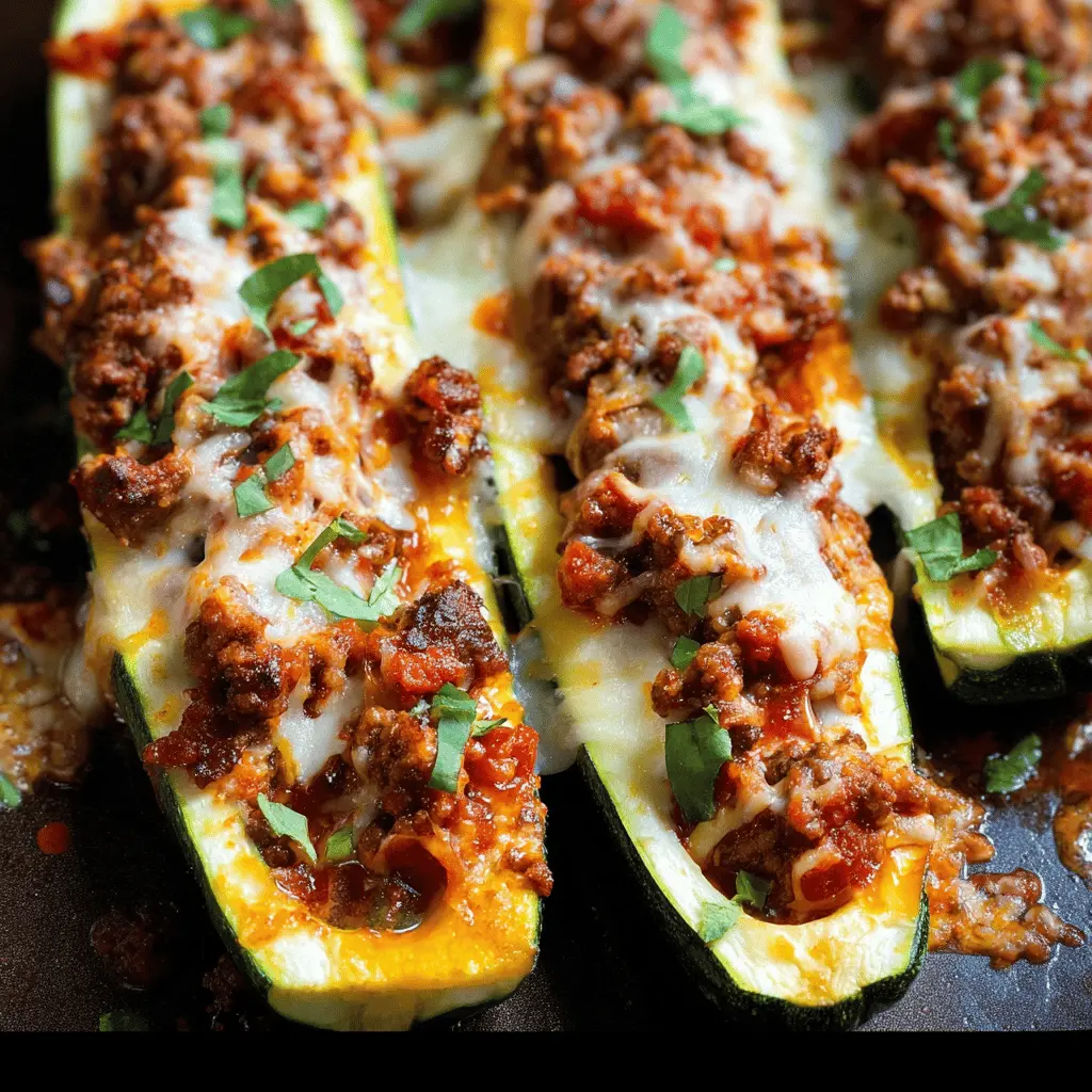 Easy Ground Beef Zucchini Boats for a Juicy Low-Carb Feast