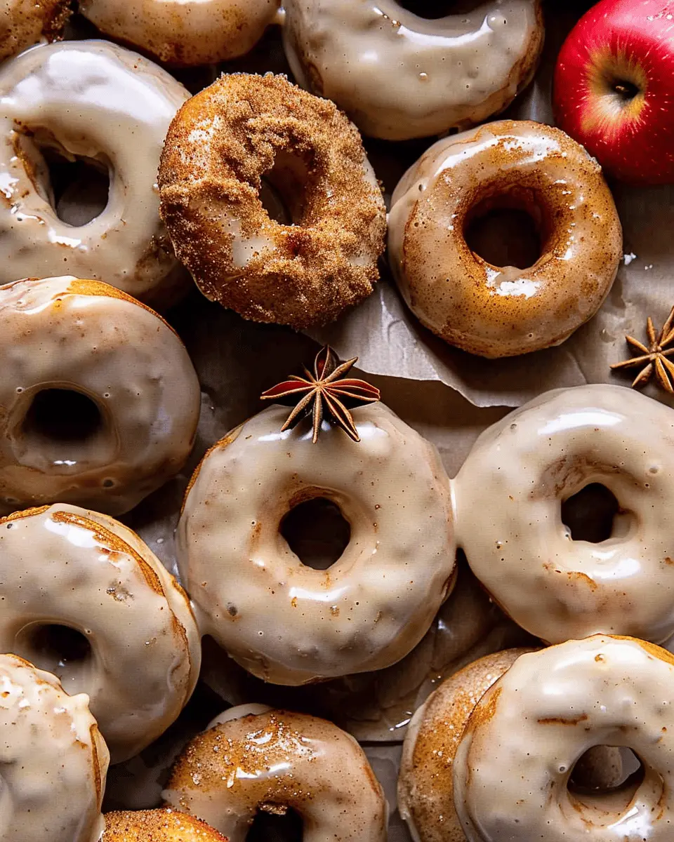 Baked Apple Cider Doughnuts with Decadent Cinnamon Maple Glaze