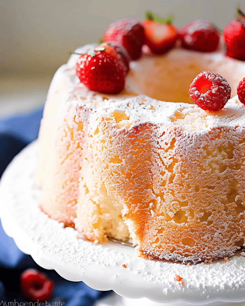 Best Ever Pink Angel Food Cake: Delightfully Light and Fluffy