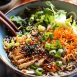 Chili Crisp Chicken Ramen in Ginger Soy Broth