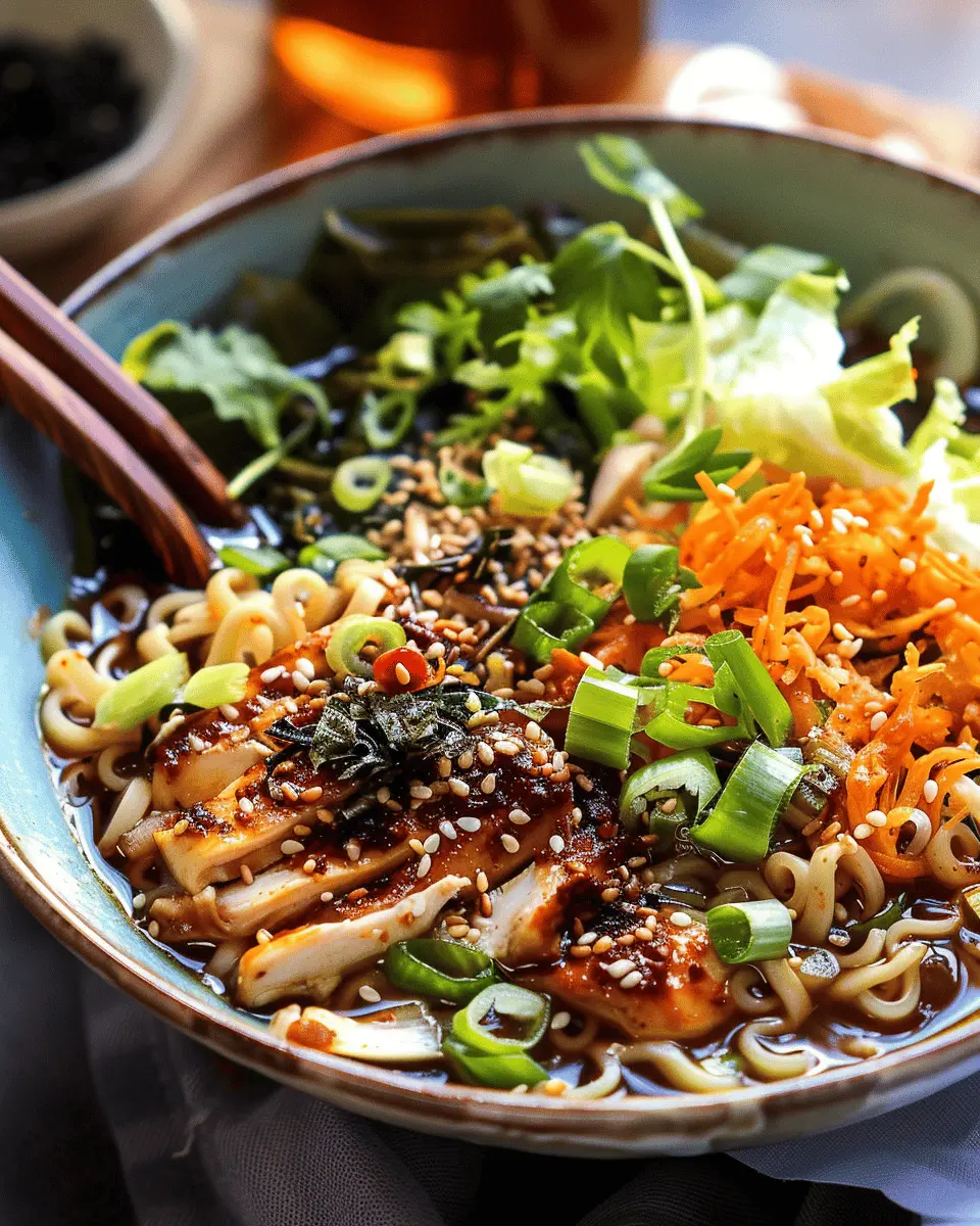 Chili Crisp Chicken Ramen: Indulgent Ginger Soy Broth Delight