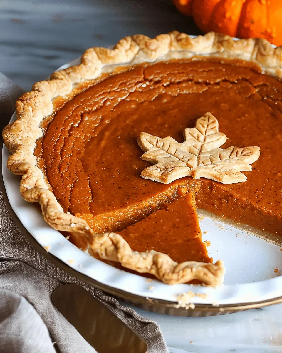 Classic Pumpkin Pie with Flaky Homemade Crust: A Cozy Treat