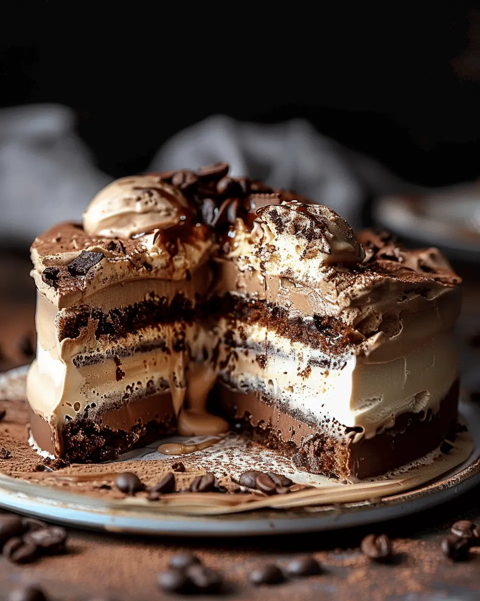 Coffee and Fudge Ice Cream Cake: An Indulgent Homemade Delight