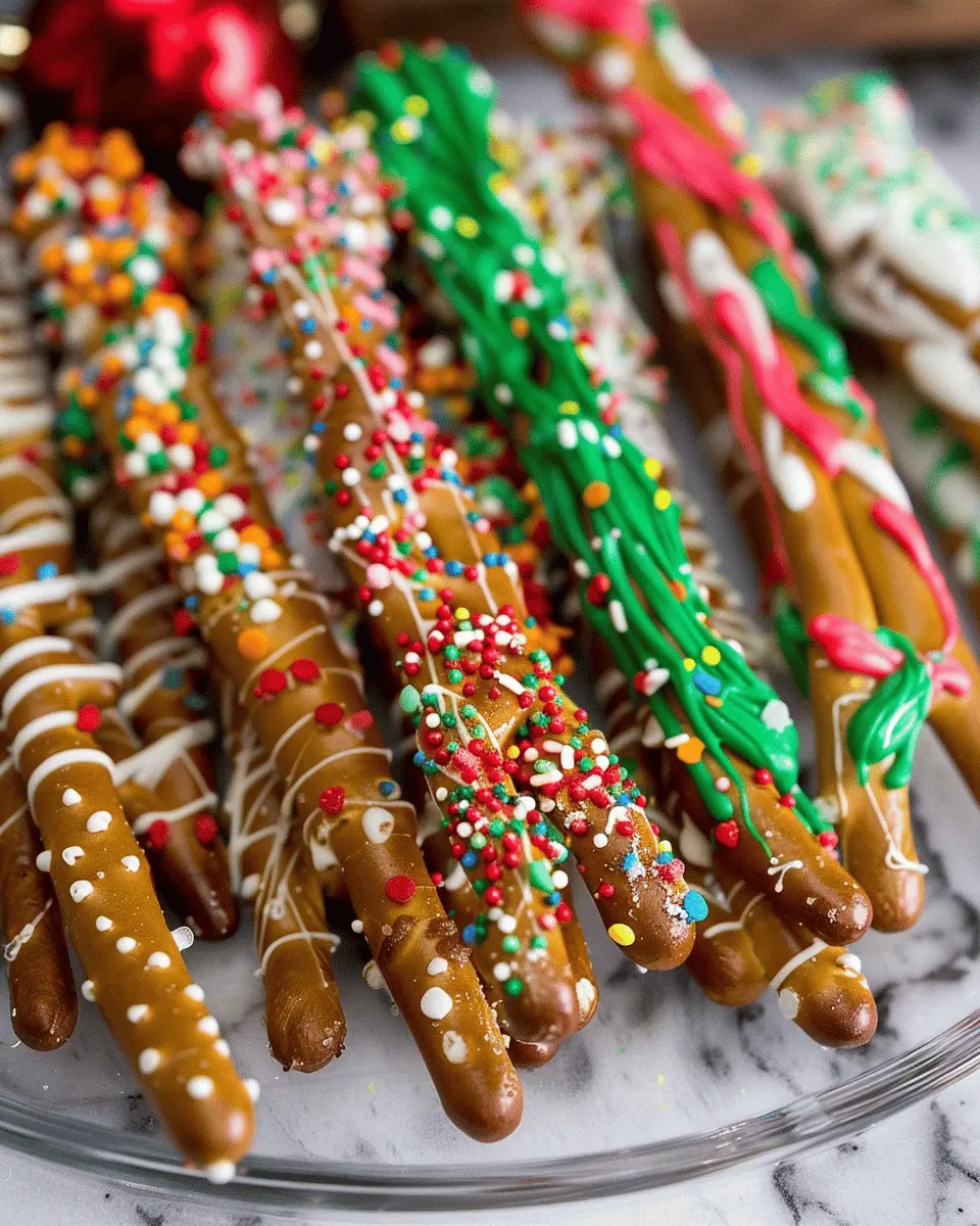 Colorful Christmas Pretzel Rods: Easy Holiday Treats to Share