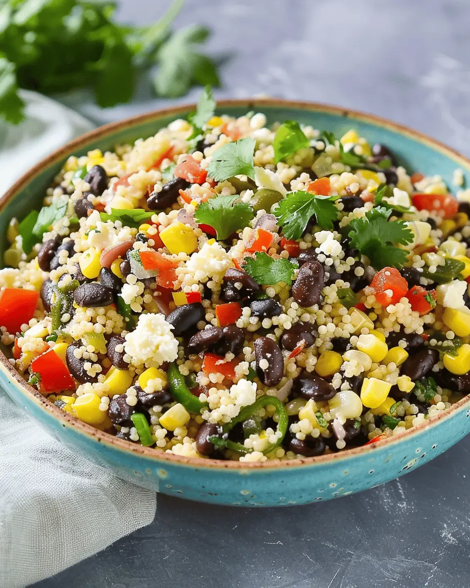 Couscous Black Beans Corn Feta – Easy & Zesty Protein Bowl