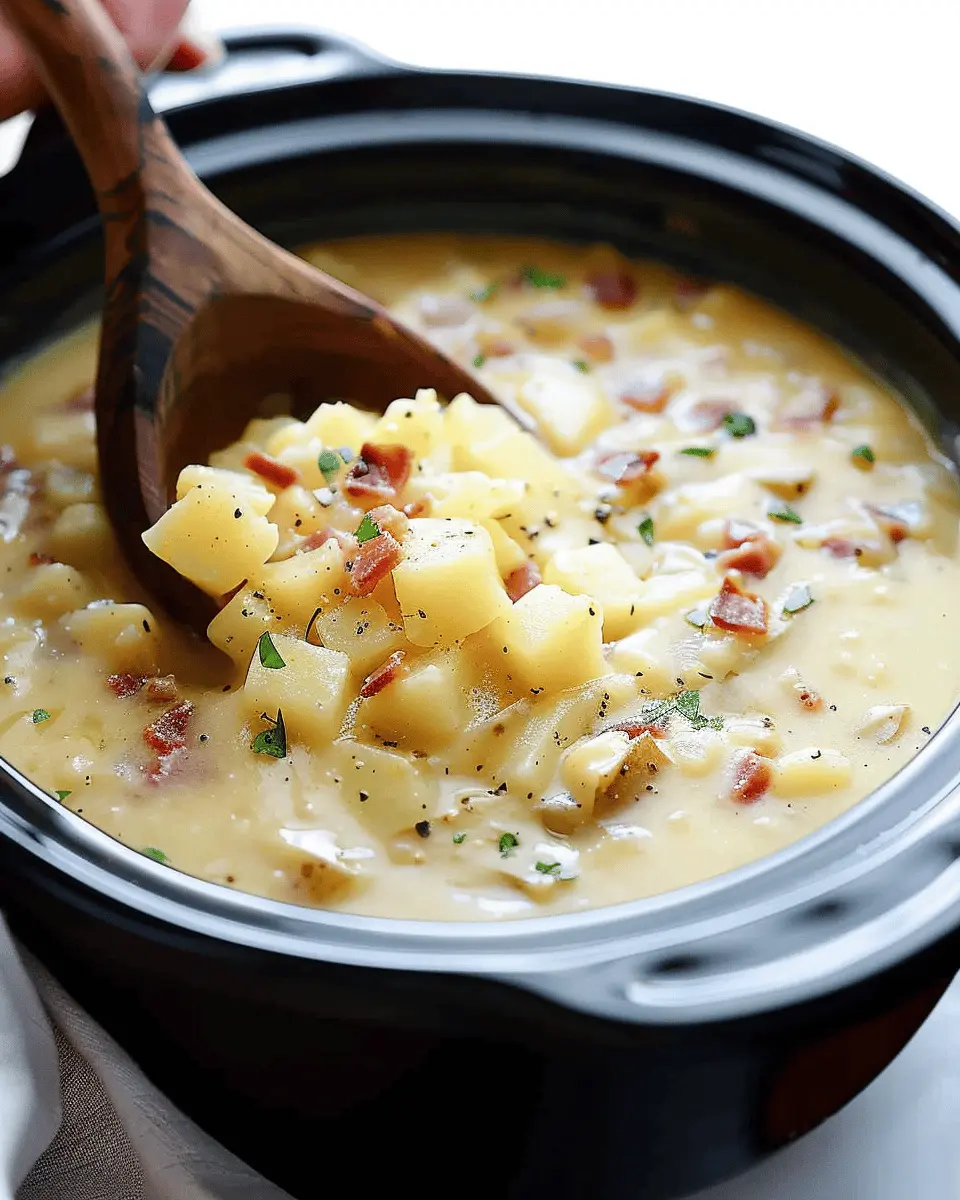 Crockpot Potato Soup: Easy Comfort Food with Turkey Bacon Delight