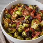 Maple Roasted Brussels Sprouts with Bacon
