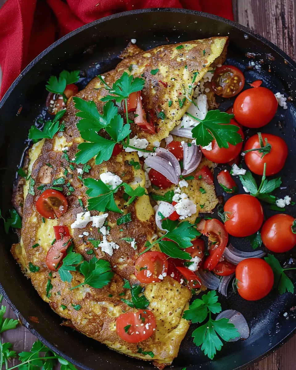 Mediterranean Omelet: Easy Recipe with Turkey Bacon and Chicken Ham