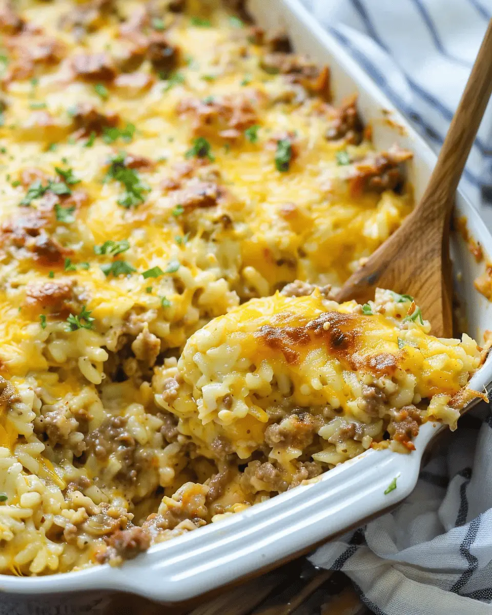 Cheesy ground beef rice casserole: Easy comfort food delight