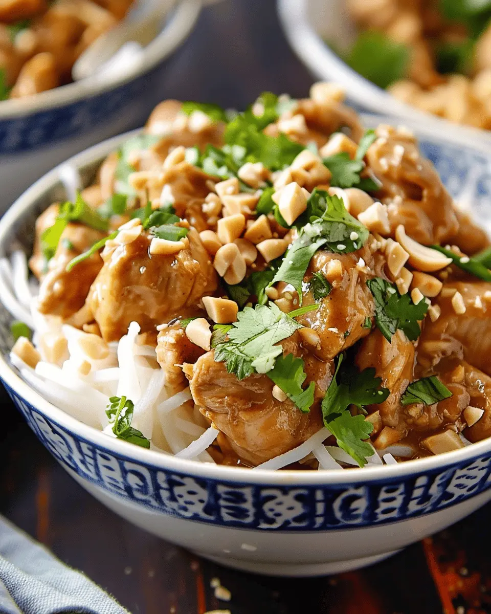 Slow Cooker Thai Peanut Chicken Recipe: Easy and Flavorful Delight