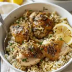 Slow Cooker Lemon Herb Chicken and Rice