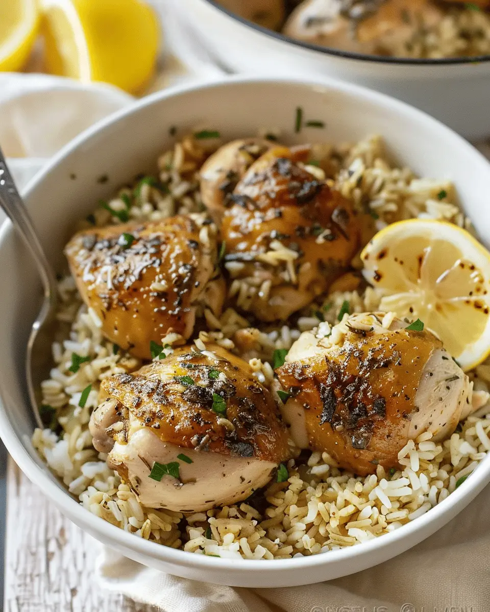 Slow Cooker Lemon Herb Chicken and Rice: Easy Family Delight