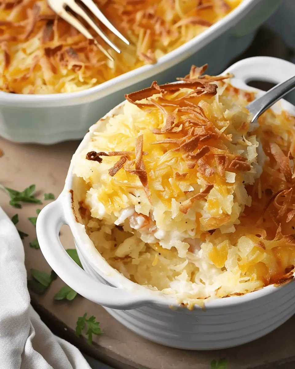 Cheesy Hash Brown Casserole Bowls with Turkey Bacon Delight