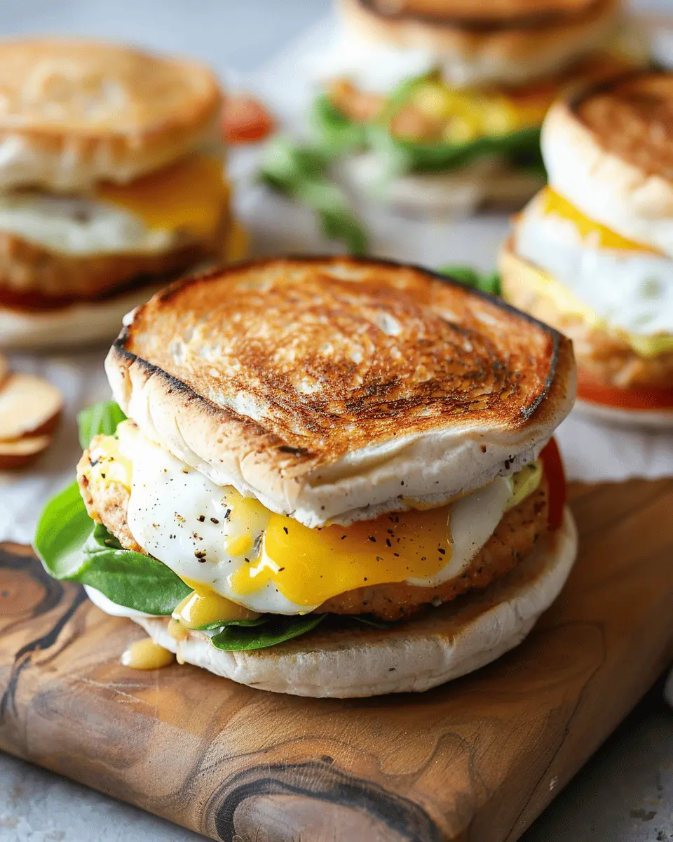 High Protein Breakfast Sandwiches: Easy Turkey Bacon & Chicken Ham Delight