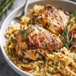 Slow Cooker Parmesan Herb Chicken with Orzo