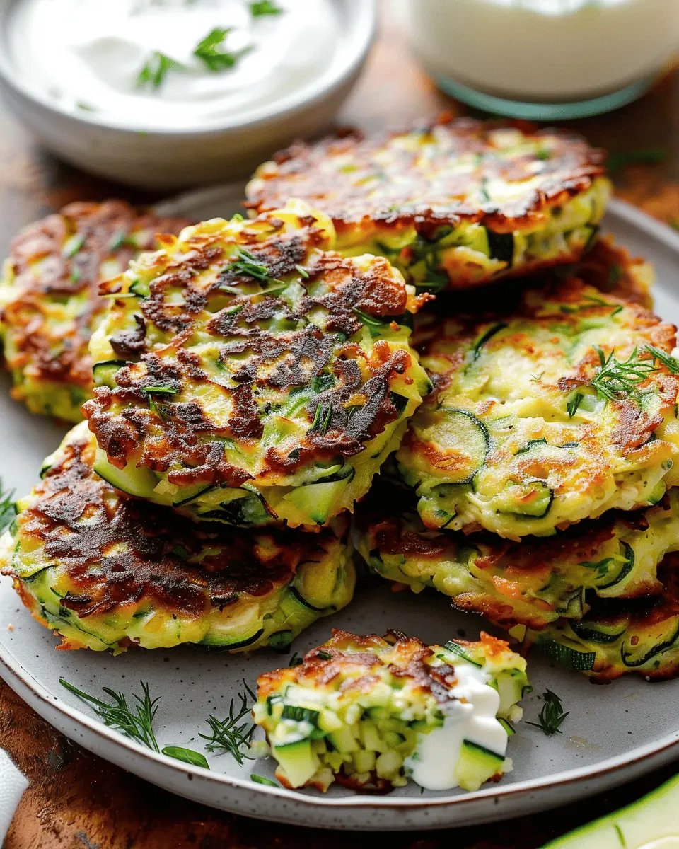Zucchini Fritters: Easy Recipe with Greek Yogurt and Turkey Bacon