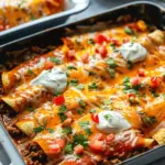 Easy Cheesy Ground Beef Enchiladas - One-Pan Family Favorite!