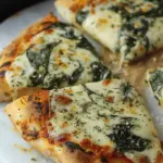 Air Fryer Spinach Florentine Pizza