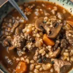 Mushroom and Barley Hamburger Soup
