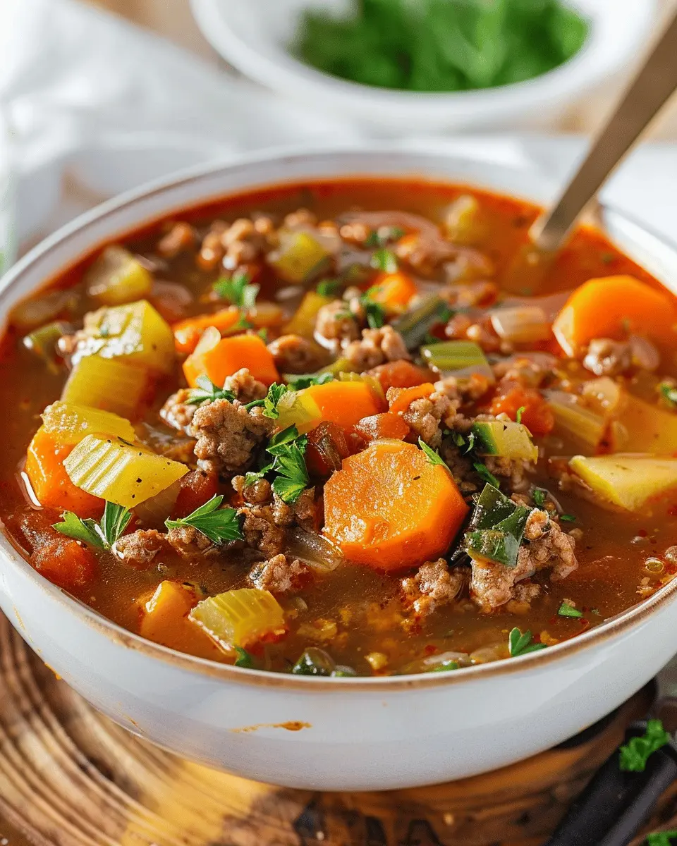 Vegetable-Loaded Hamburger Soup: A Healthy, Hearty Delight