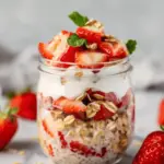 Easy Strawberries & Cream Overnight Oats