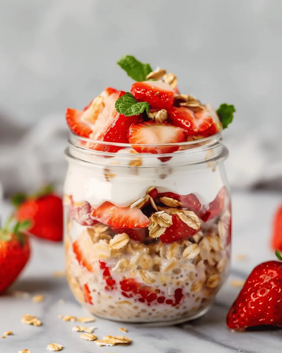 Easy Strawberries & Cream Overnight Oats: A Refreshing Breakfast Delight