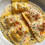Lobster Ravioli with Creamy Lemon Sauce