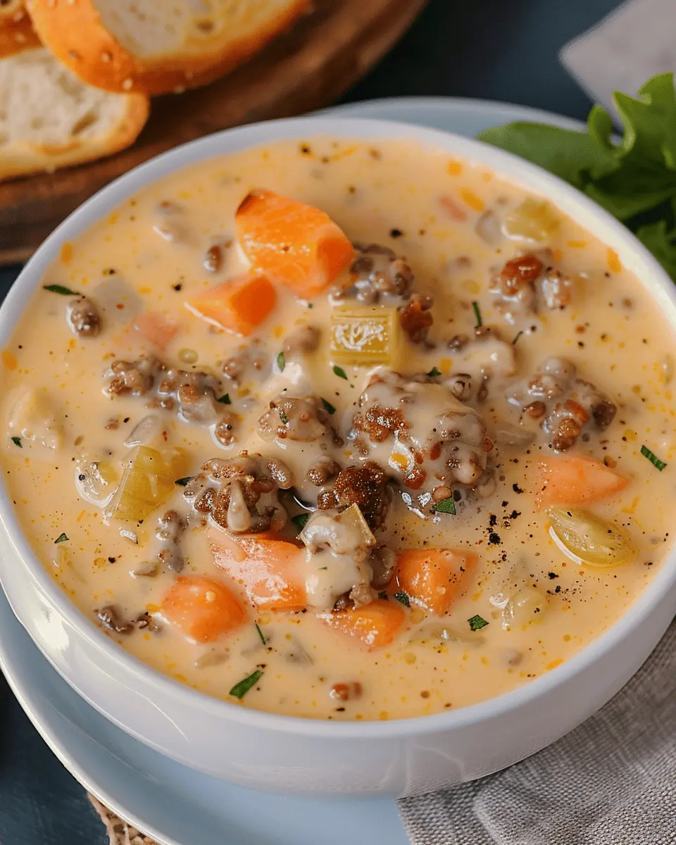 Creamy Cheeseburger Soup: The Best Comfort Food Cozy Recipe