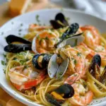 Seafood Linguine with White Wine Sauce