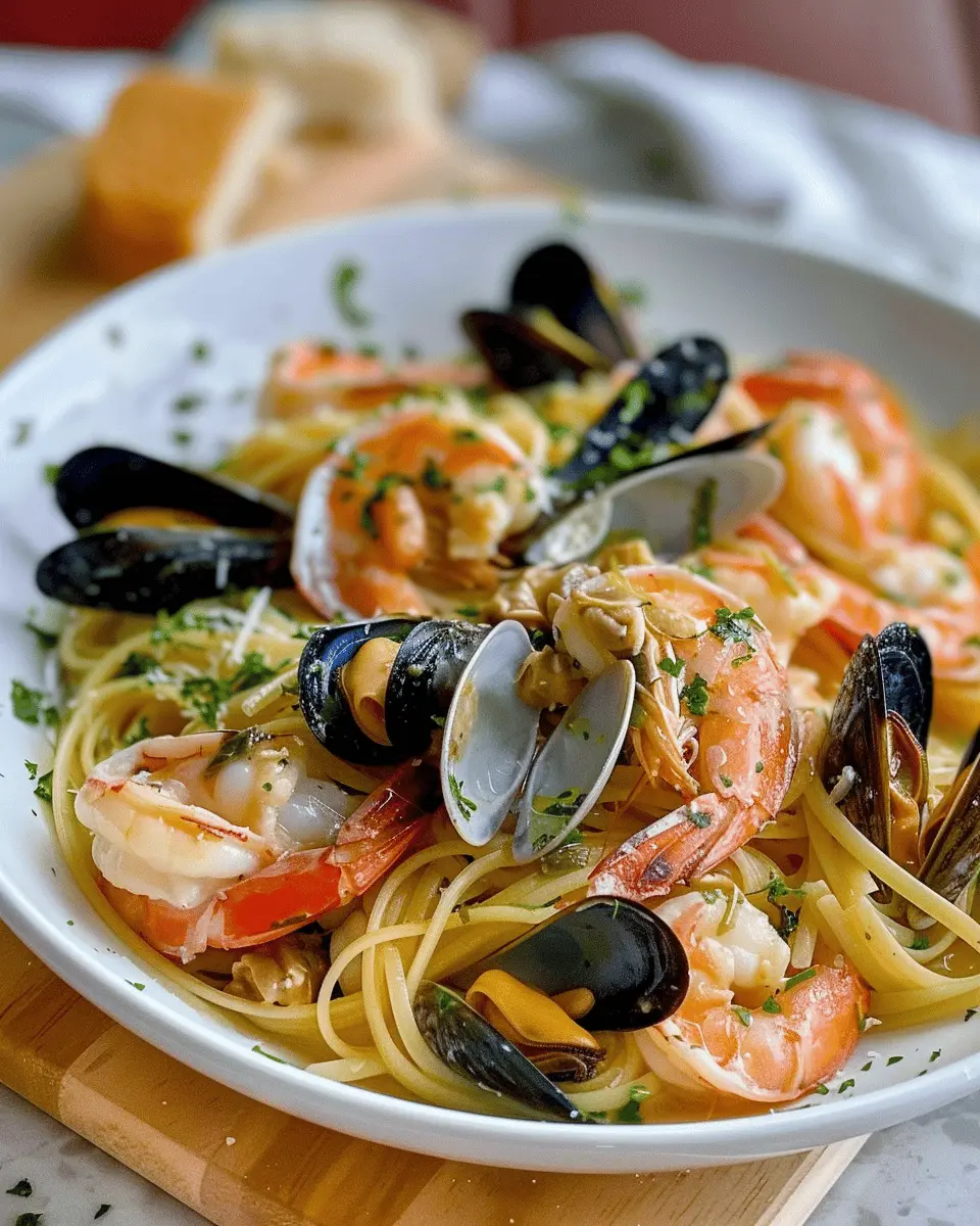 Seafood Linguine with White Wine Sauce: A Fresh & Flavorful Delight