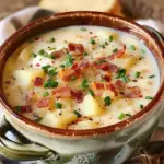 Easy Slow Cooker Potato Soup with Bacon & Cream Cheese