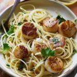 Quick & Easy Lemon Garlic Scallop Angel Hair Pasta