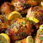 Slow Cooker Chicken Thighs with Lemon Garlic Butter