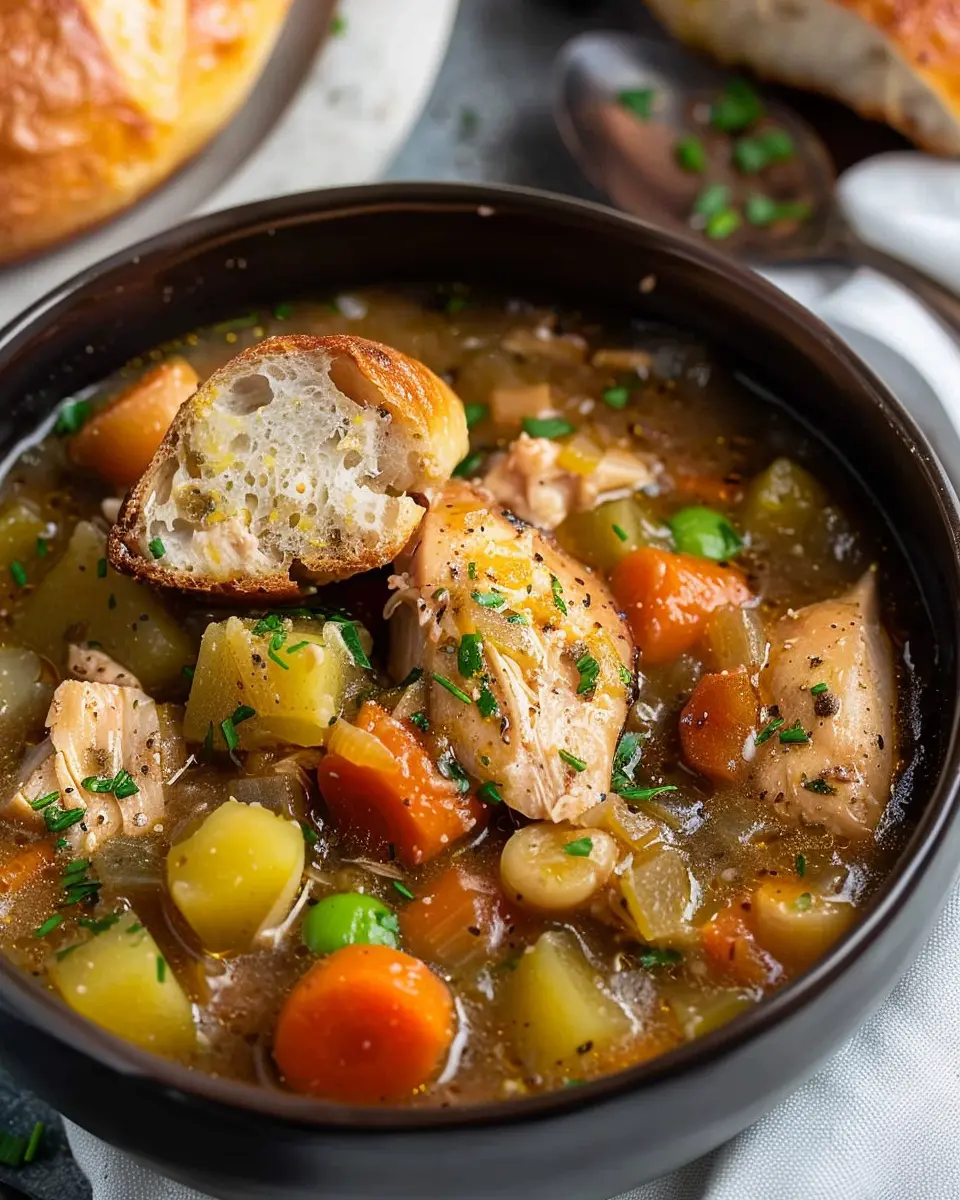 Slow Cooker Chicken Stew Recipe with Savory Turkey Bacon Delights