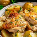 Garlic Parmesan Crockpot Chicken and Potatoes