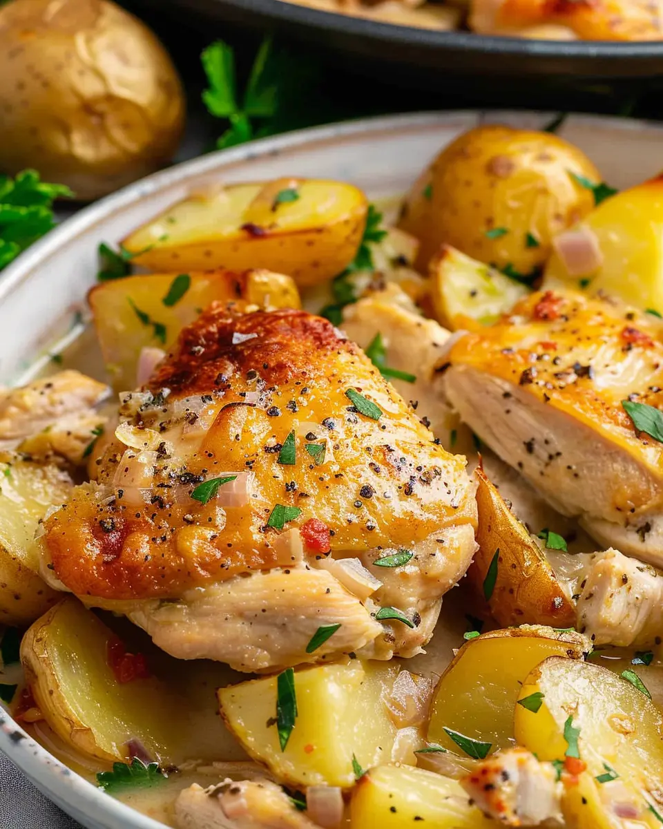 Garlic Parmesan Crockpot Chicken and Potatoes: Easy Comfort Food