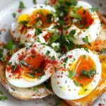 Jammy Eggs with Chili Butter and Garlic Yogurt