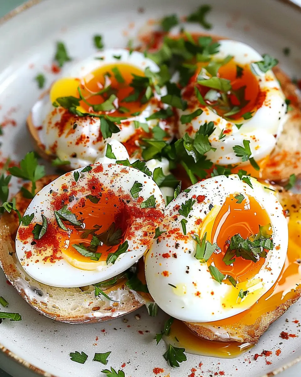 Jammy Eggs with Chili Butter: Indulgent Recipe with Garlic Yogurt