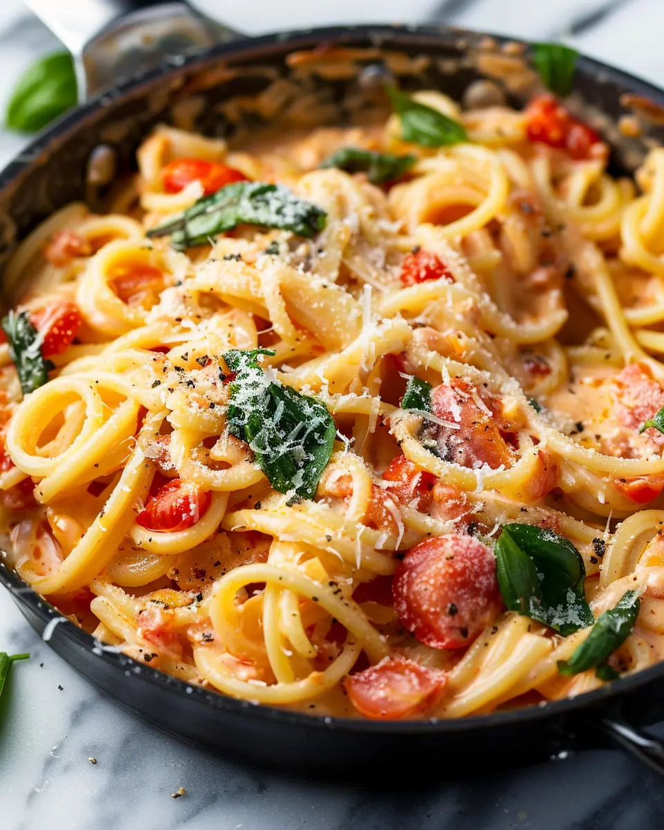 Creamy Tomato Basil Pasta with Turkey Bacon: A Cozy Homemade Delight