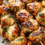 Garlic Parmesan Chicken Skewers