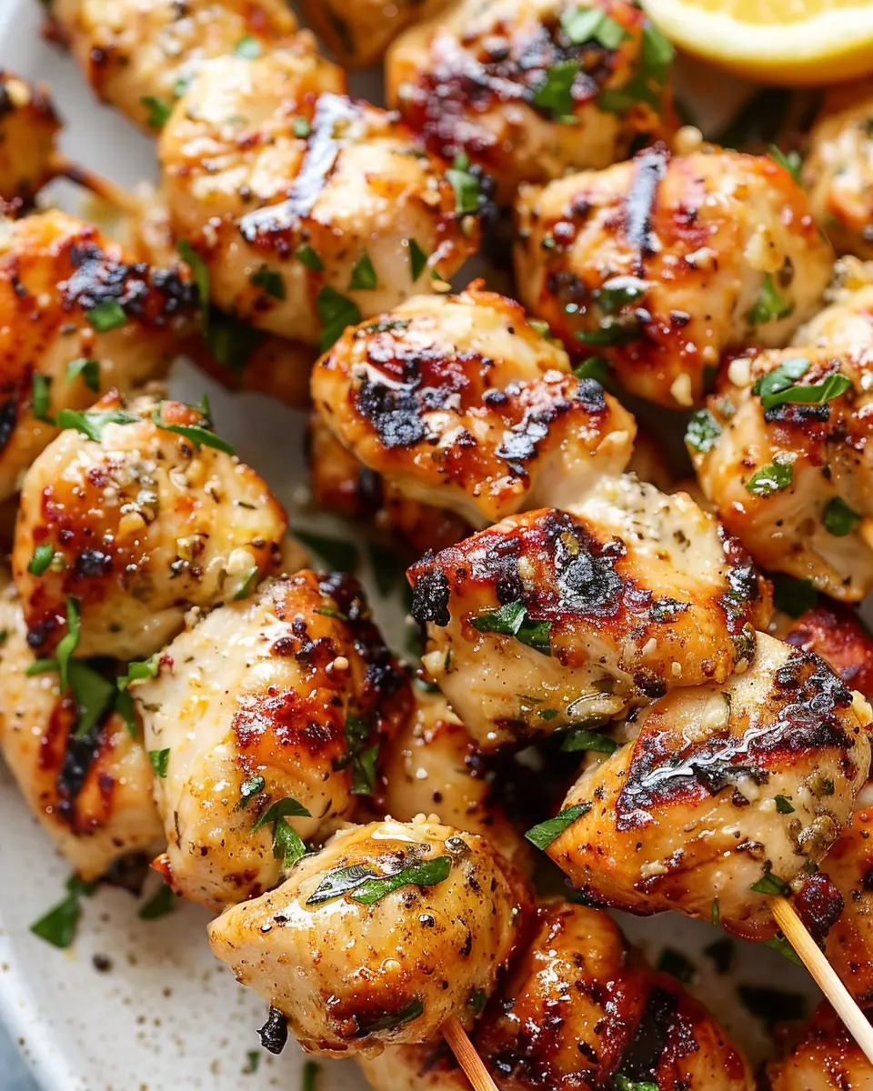 Garlic Parmesan Chicken Skewers: Juicy Grilled Perfection at Home