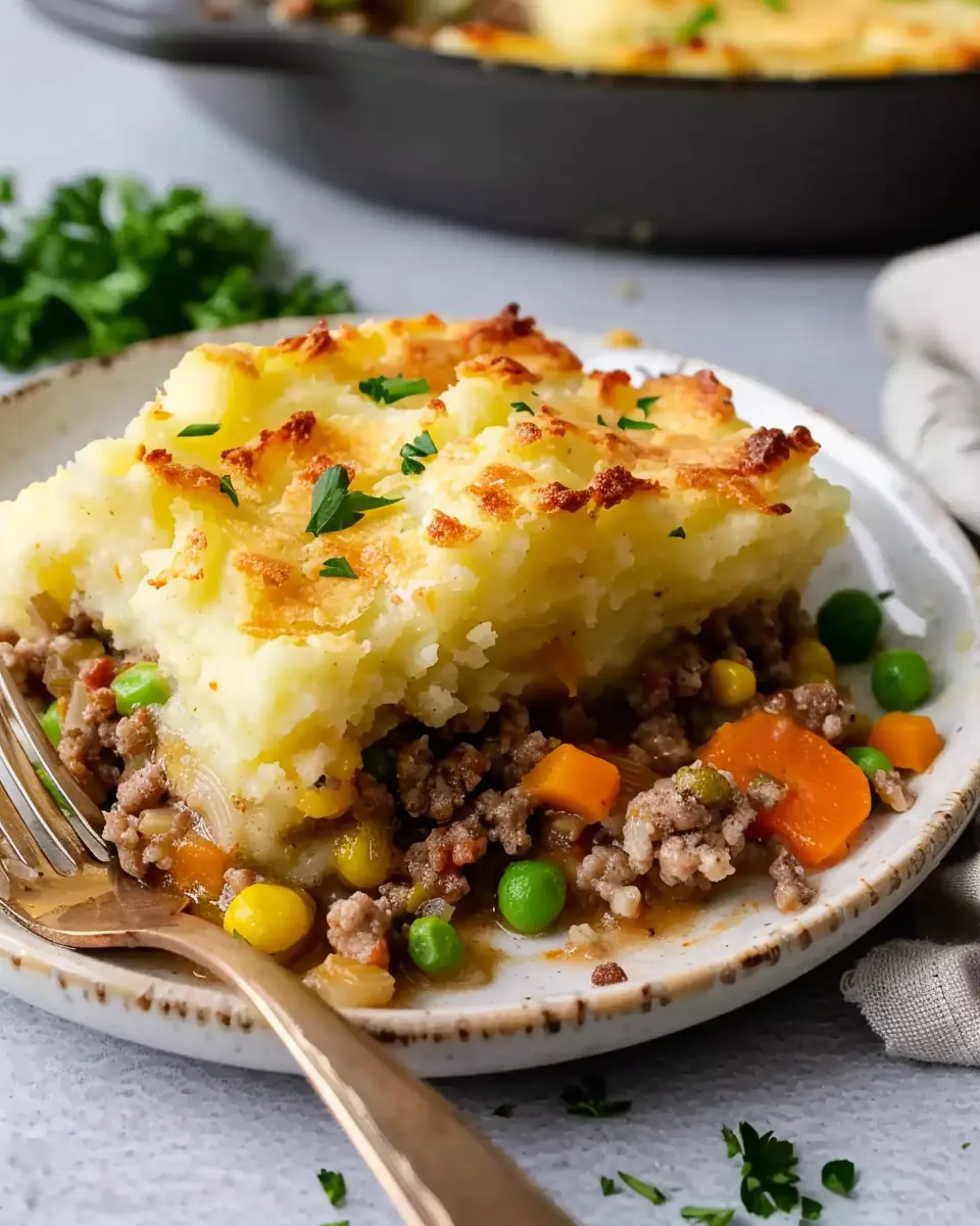 Easy Shepherds Pie with Turkey Bacon and Chicken Ham Delight