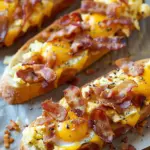 Bacon, Egg, and Cheese Breakfast Boats