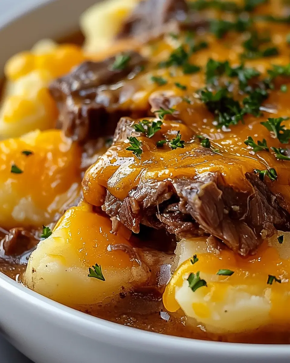 Slow Cooker Steak and Cheddar Potato Casserole: Comfort Food Delight