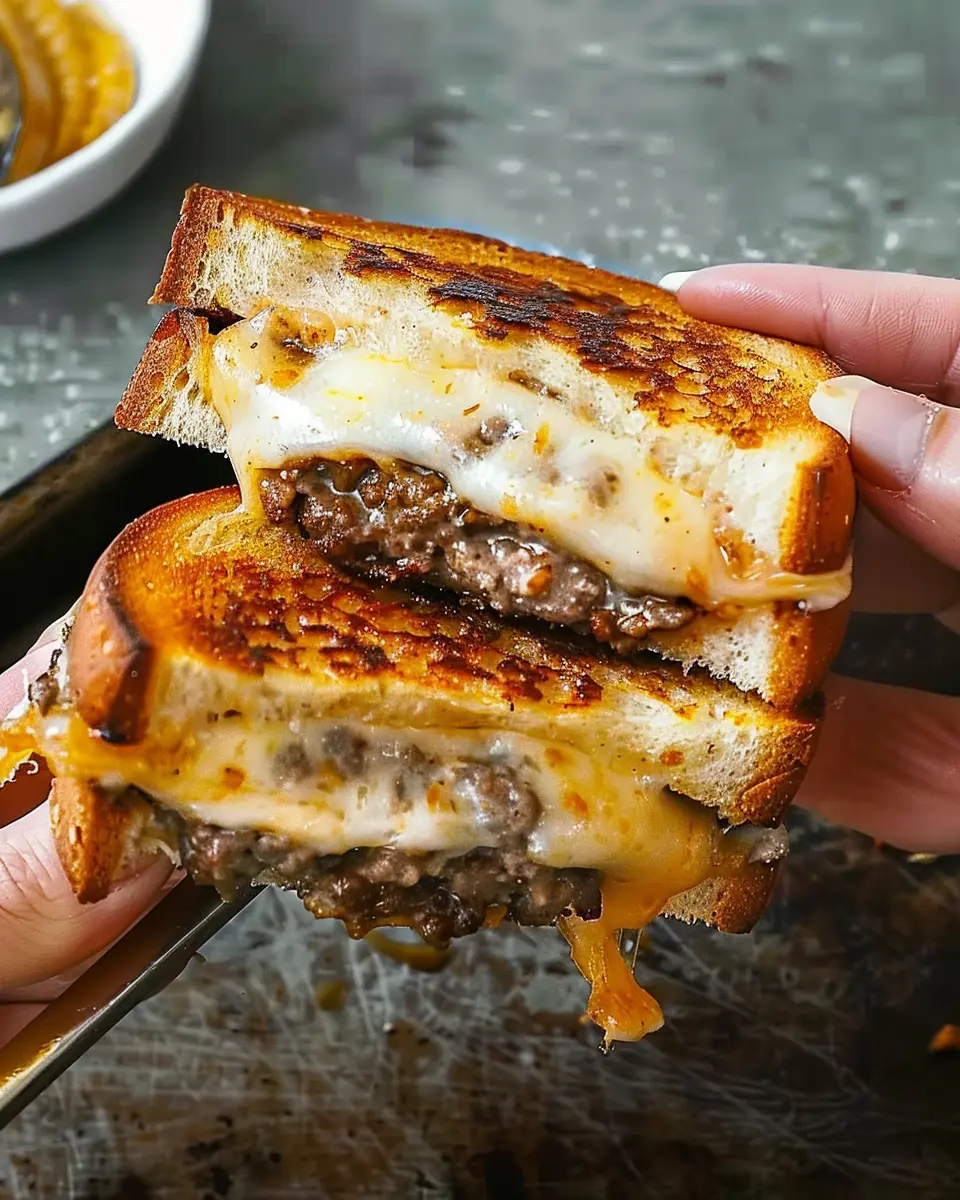Classic Patty Melt Recipe with Turkey Bacon and Chicken Ham Delight