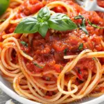 Marinara sauce with spaghetti