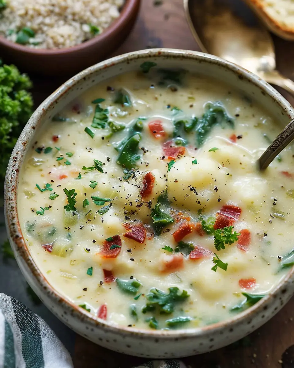 Colcannon Soup: A Cozy Twist with Turkey Bacon and Chicken Ham