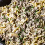 Creamy Ground Beef Stroganoff